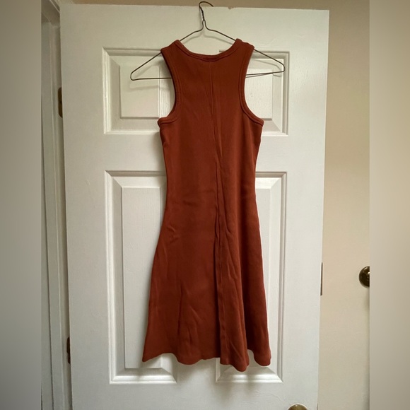 Moda Int’l Racer-Back Back Mini Dress in Chestnut Brown - Picture 3 of 6